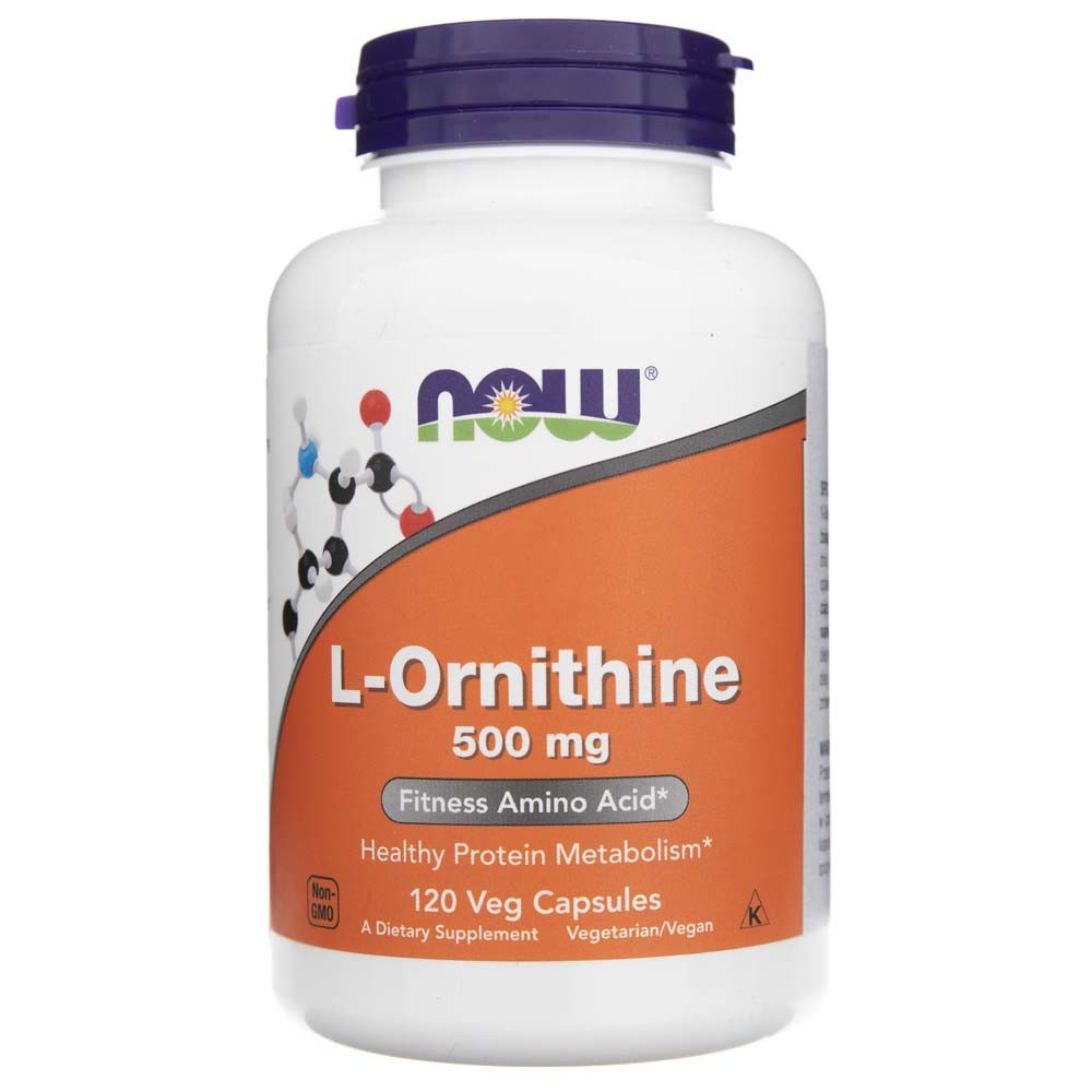 Now Foods L-ornithine 500 mg – 120 kapsulių