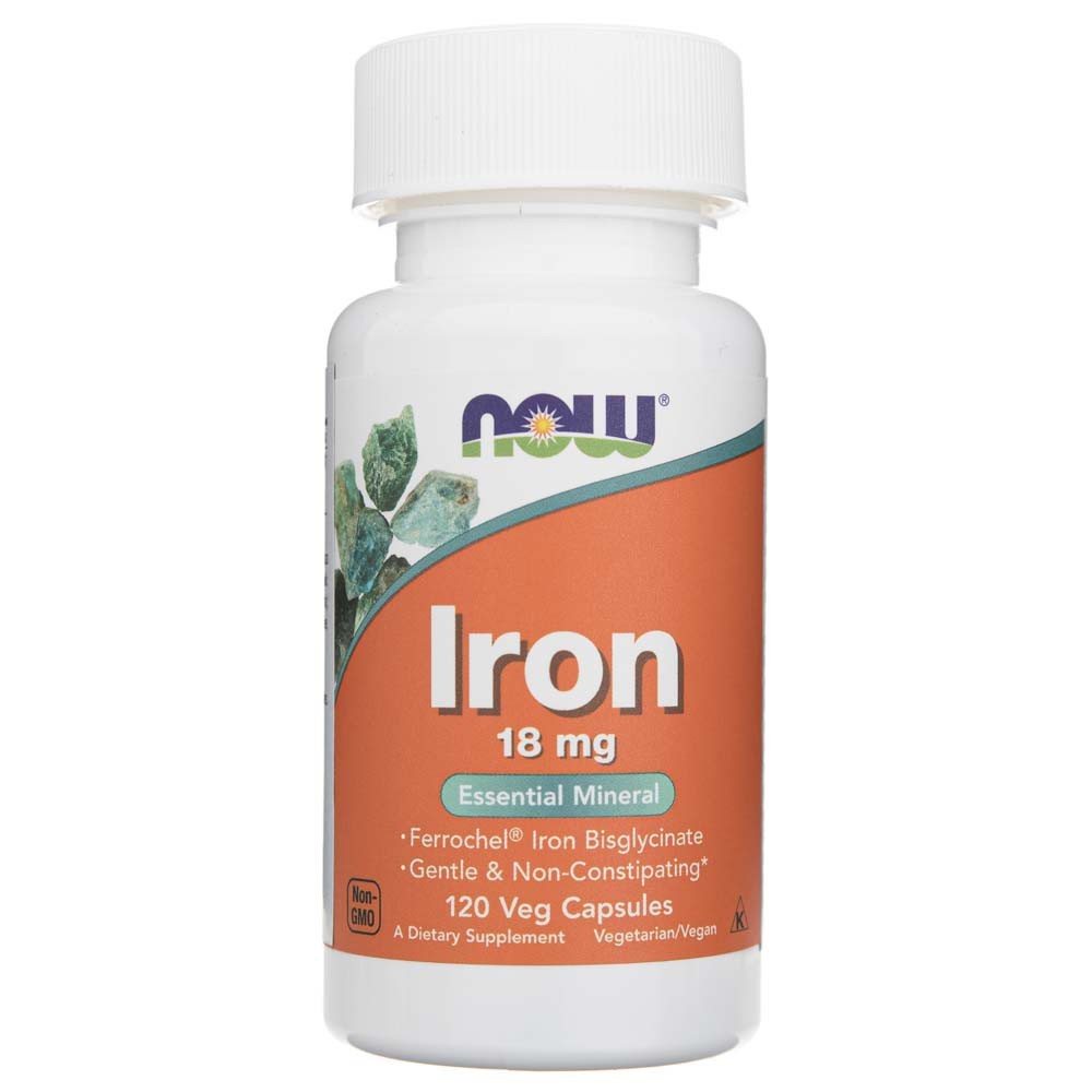 Now Foods Iron 18 mg – 120 kapsulių