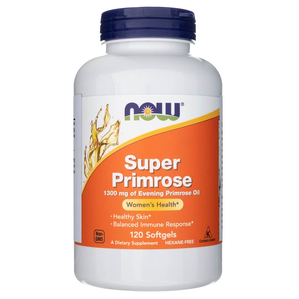 Now Foods Super Primrose 1300 mg – 120 kapsulių