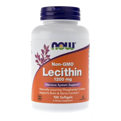 Now Foods Lecithin Non-GMO 1200 mg – 100 Softgels