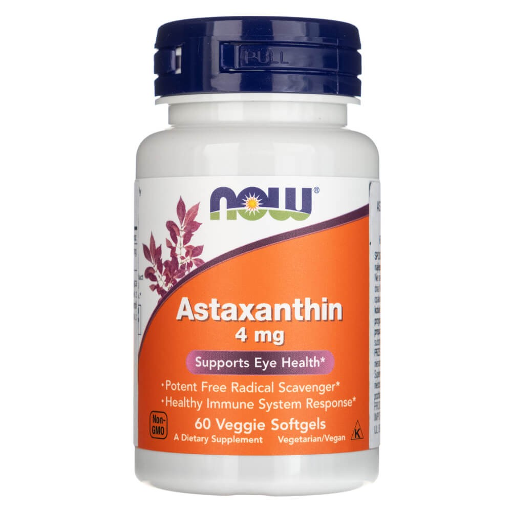 Now Foods Astaxanthin 4 mg - 60 kapsulių