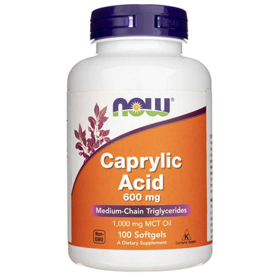 Now Foods Caprylic Acid 600 mg - 100 kapsulių