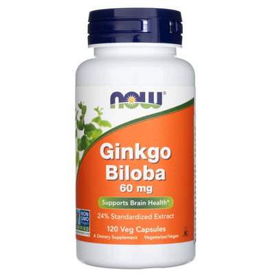 Now Foods Ginkgo Biloba 60 mg – 120 kapsulių