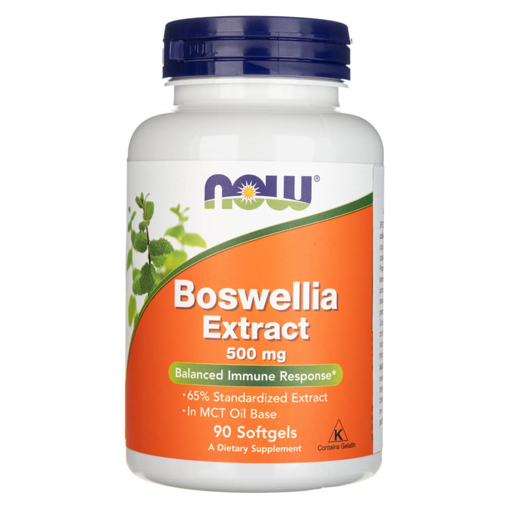 Now Foods Boswellia ekstraktas 500 mg – 90 kapsulių