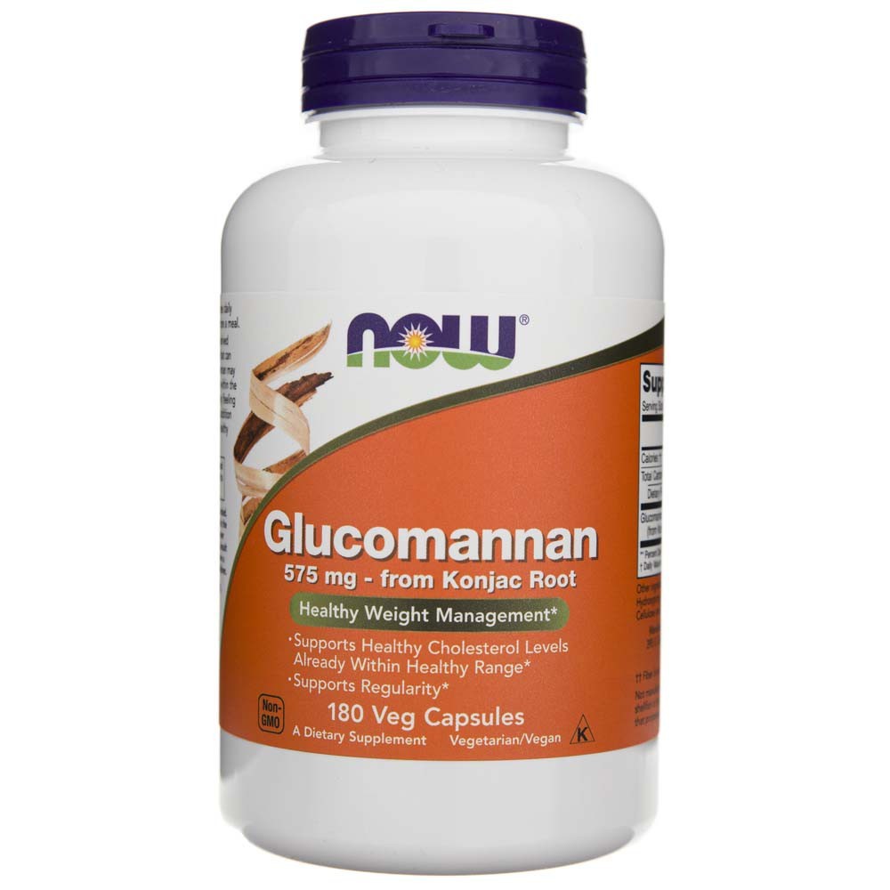 Now Foods gliukomananas 575 mg – 180 kapsulių