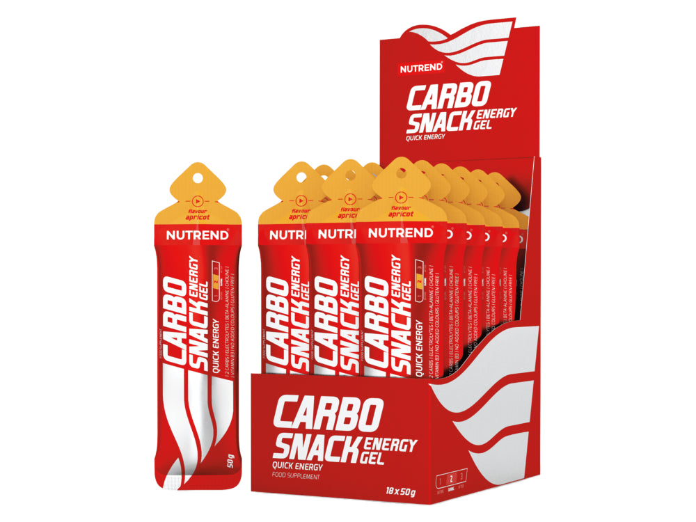 Nutrend Carbosnack (paketėlis) abrikosas - 18x50 g