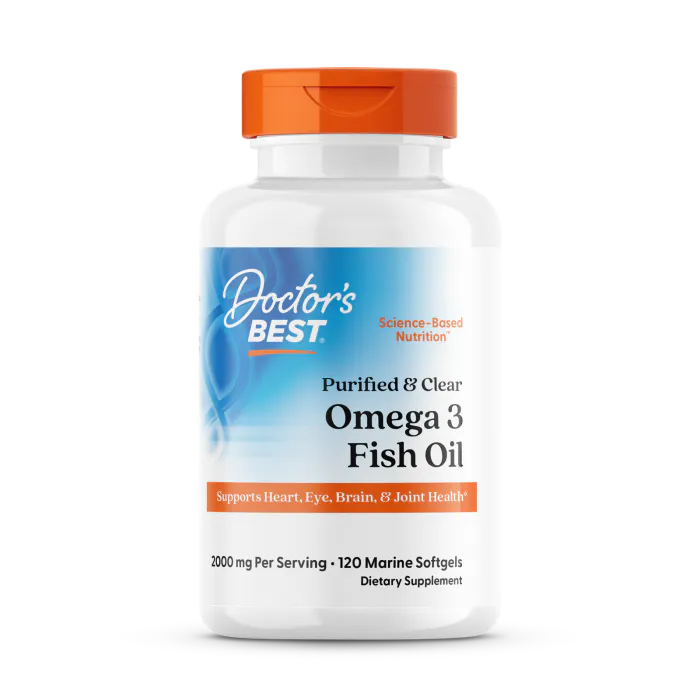 Doctor’s Best Purified & Clear Omega 3 Fish Oil 1000 mg – 120 aliejinių kapsulių