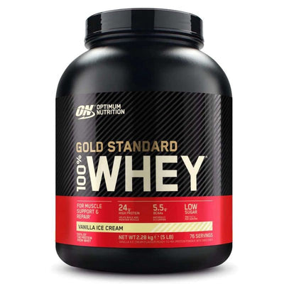 Optimum Nutrition Gold Standard 100 % išrūgų baltymai, vaniliniai ledai - 2280 g