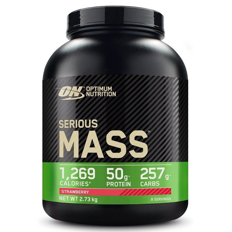 Optimum Nutrition Serious Mass, braškių - 2730 g