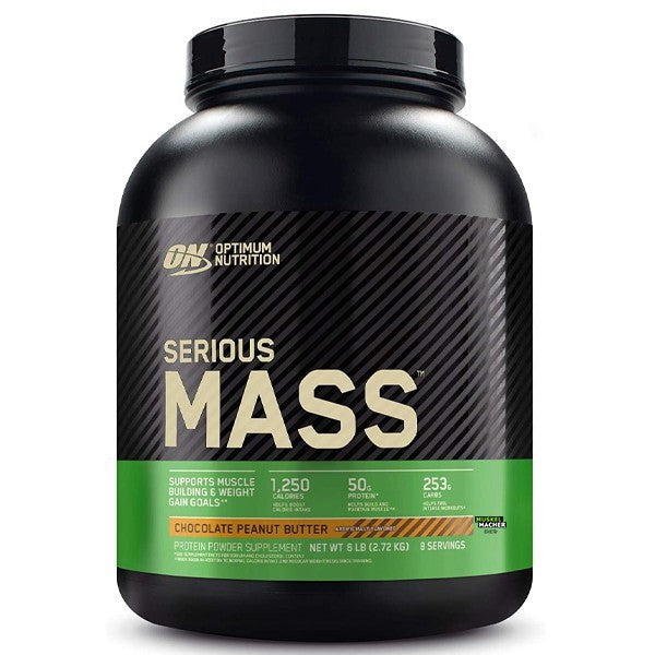 Optimum Nutrition Serious Mass, šokoladinis žemės riešutų sviestas - 2730 g