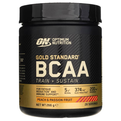 Optimum Nutrition BCAA Train + Sustain persikų ir pasiflorų vaisiai - 266 g