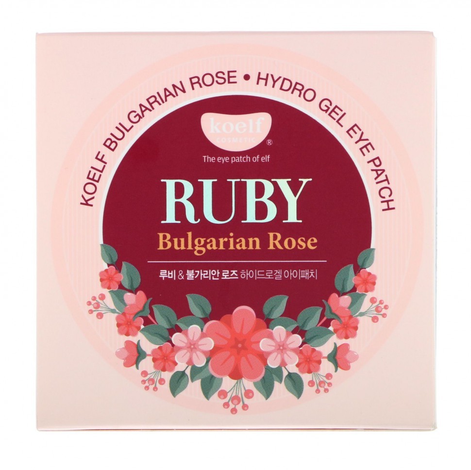 Petitfee Ruby Bulgarian Rose hidrogeliniai akių pleistrai - 60 vnt