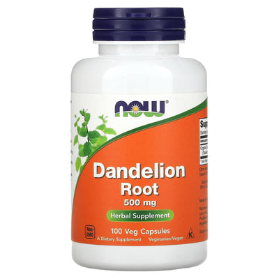 NOW Dandelion Root 500mg, 100 kapsulių