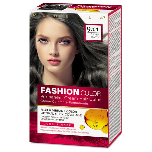 RUBELLA FASHION COLOR Kremas-dazai plaukams Sidabrine blondine 9.11, 50/50/15 ml kaina