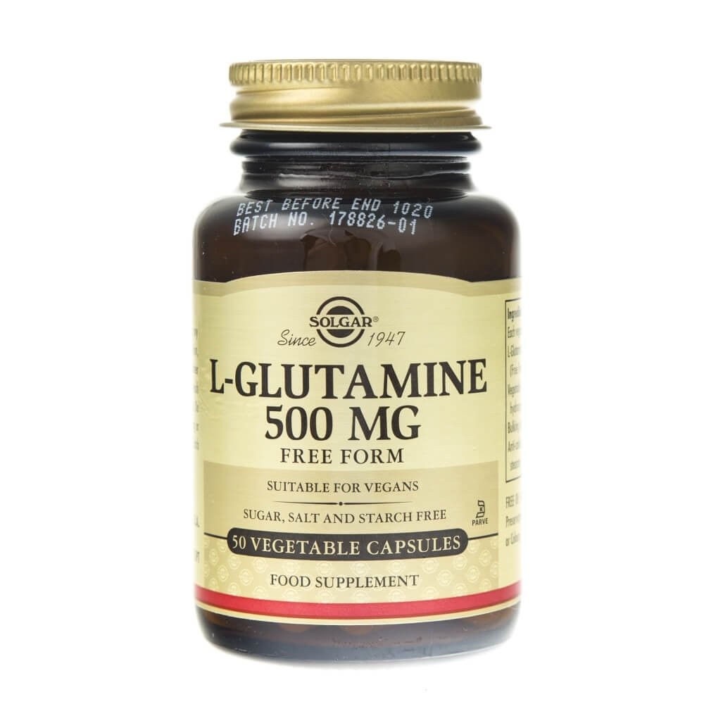 Solgar L-glutaminas 500 mg - 50 augalinių kapsulių