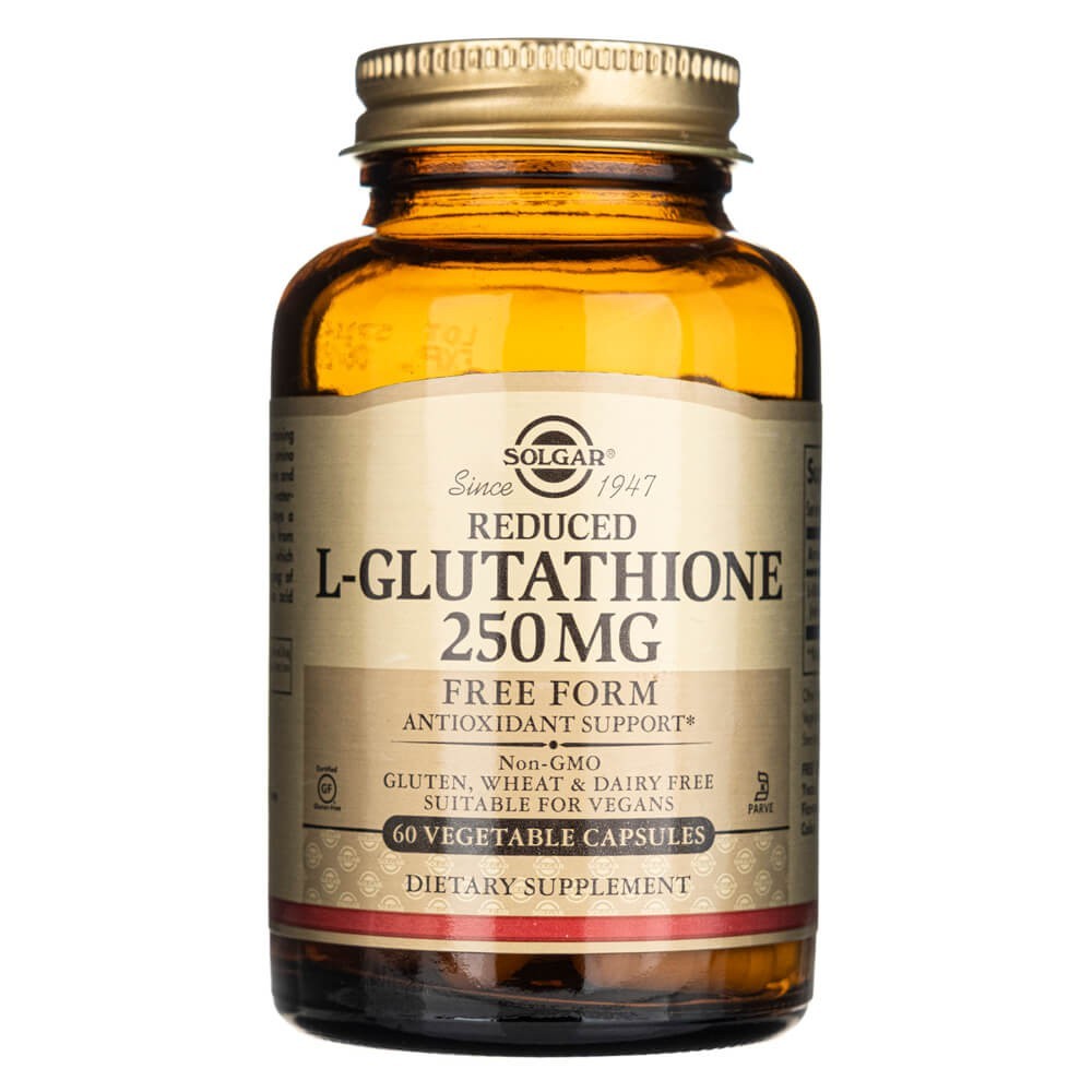 Solgar sumažintas L-glutationas 250 mg – 60 kapsulių