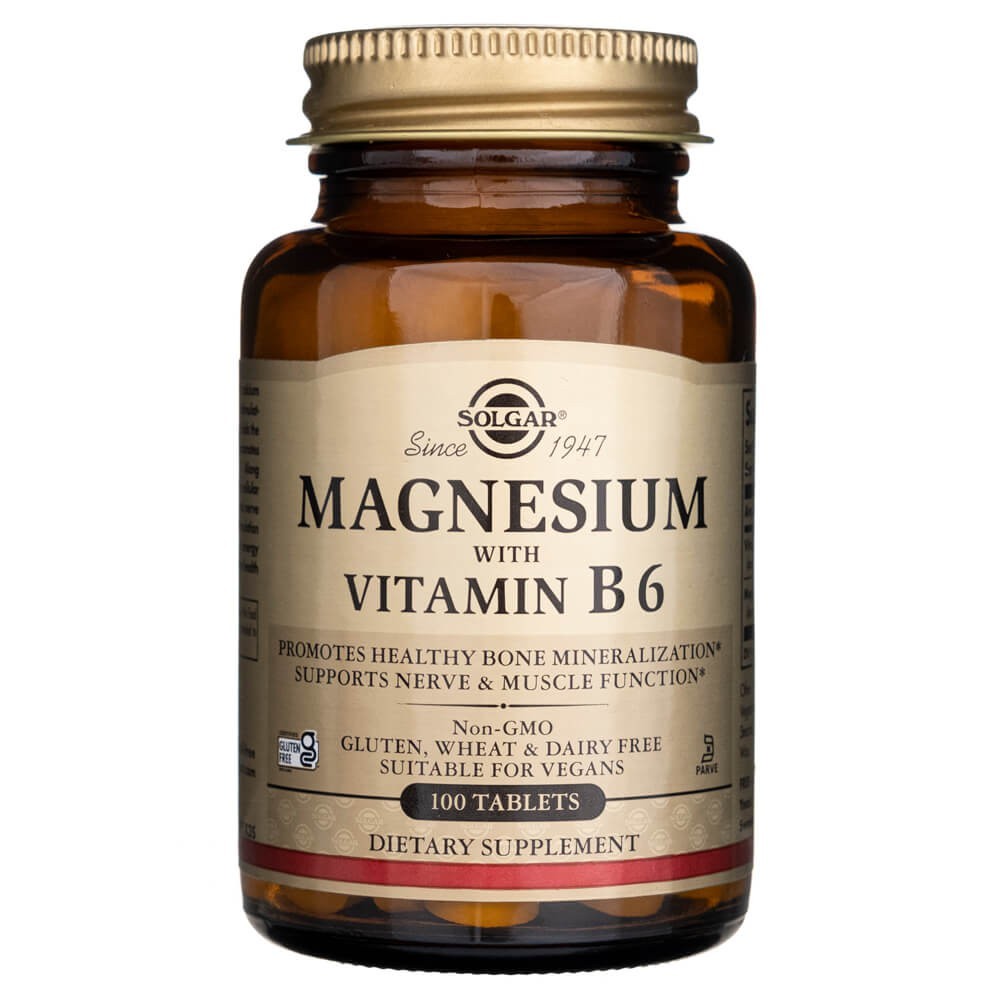 Solgar magnis su vitaminu B6 - 100 tablečių