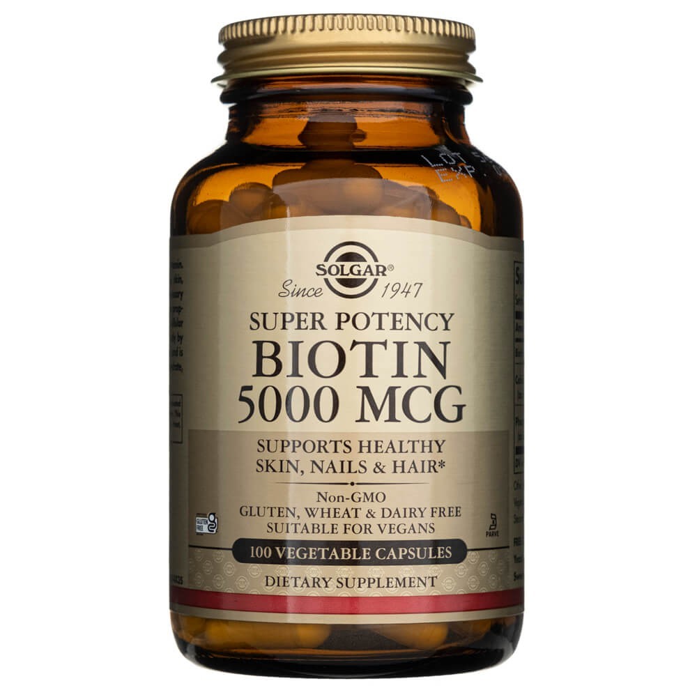 Solgar Biotinas 5000 mcg - 60 kapsulių