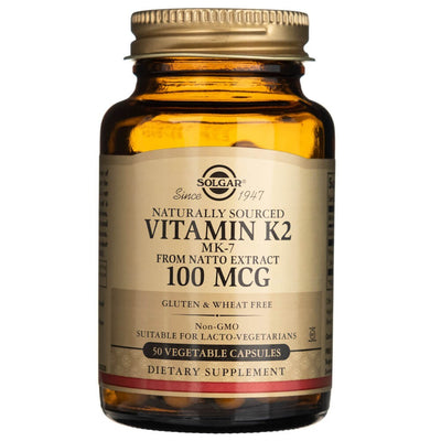 Solgar vitaminas K2 MK-7 100 mcg - 50 kapsulių