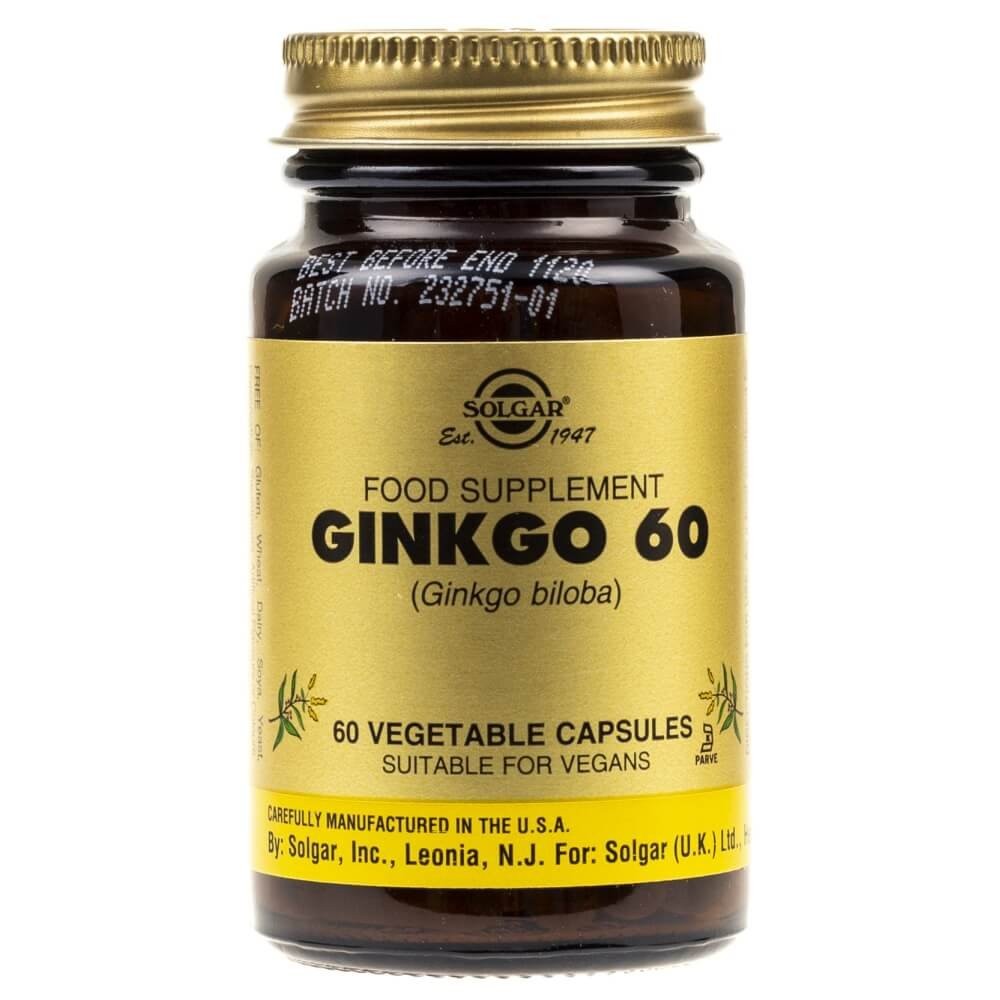 Solgar Ginkgo Biloba (Ginkgo biloba) - 60 kapsulių