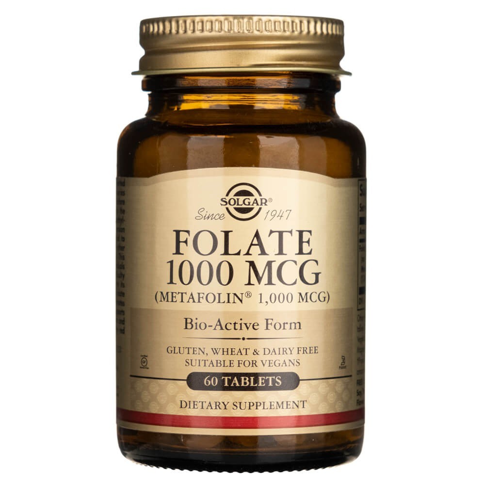 Solgar Folate 1000 mcg DFE (Metafolin® 1000 mcg) - 60 tablečių