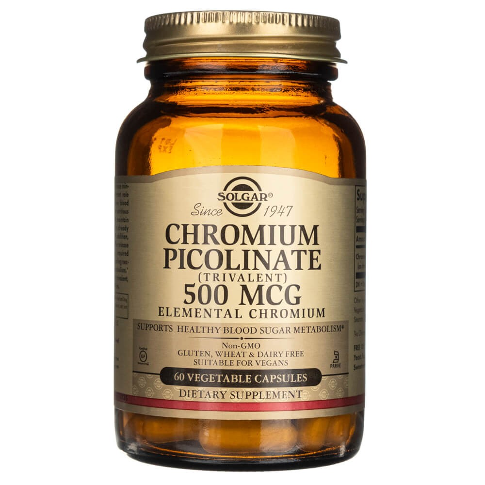 Solgar Chromium picolinate 500 mcg - 60 kapsulių