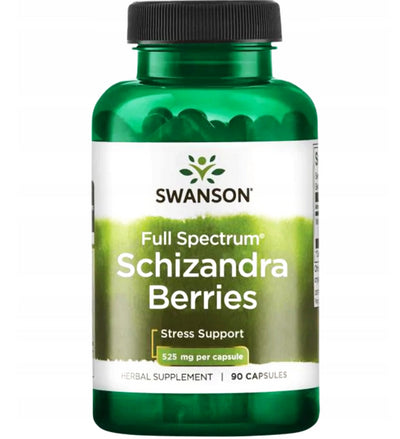 Swanson Schizandra Berries (Kinijos Schisandra) 525mg - 90 kapsulių