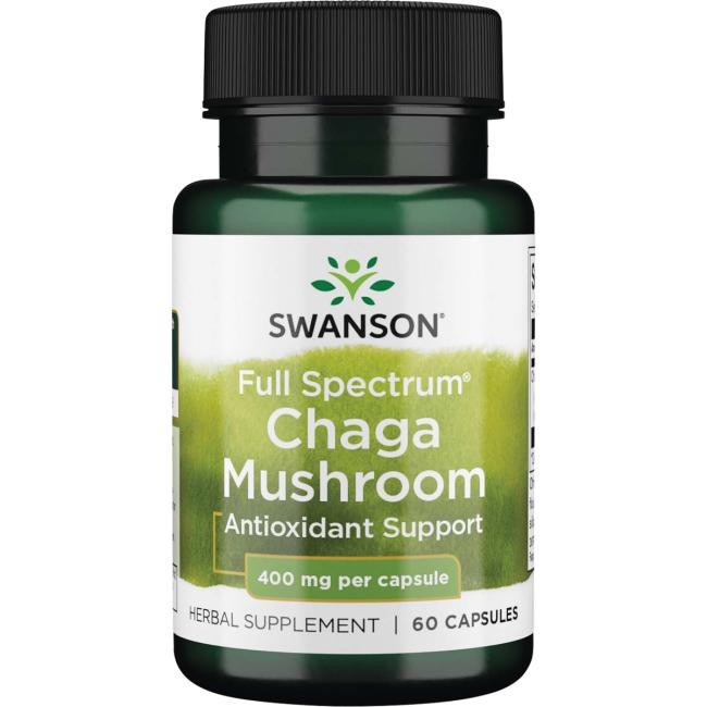 Swanson Full Spectrum Chaga Mushroom 400 mg - 60 kapsulių