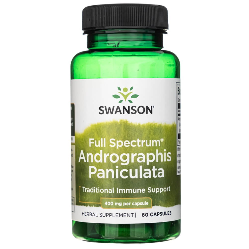 Swanson pilno spektro Andrographis Paniculata 400 mg - 60 kapsulių