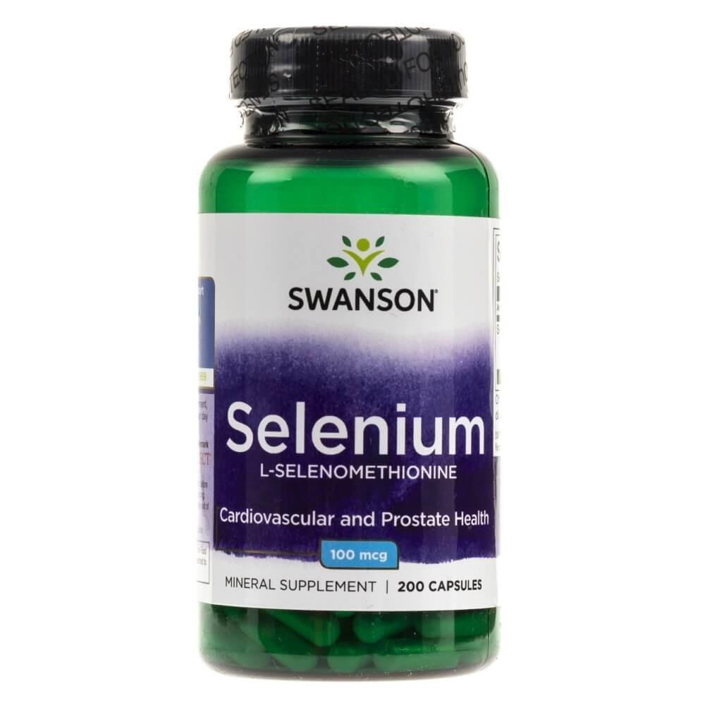 Swanson seleno L-selenometioninas 100 mcg - 200 kapsulių