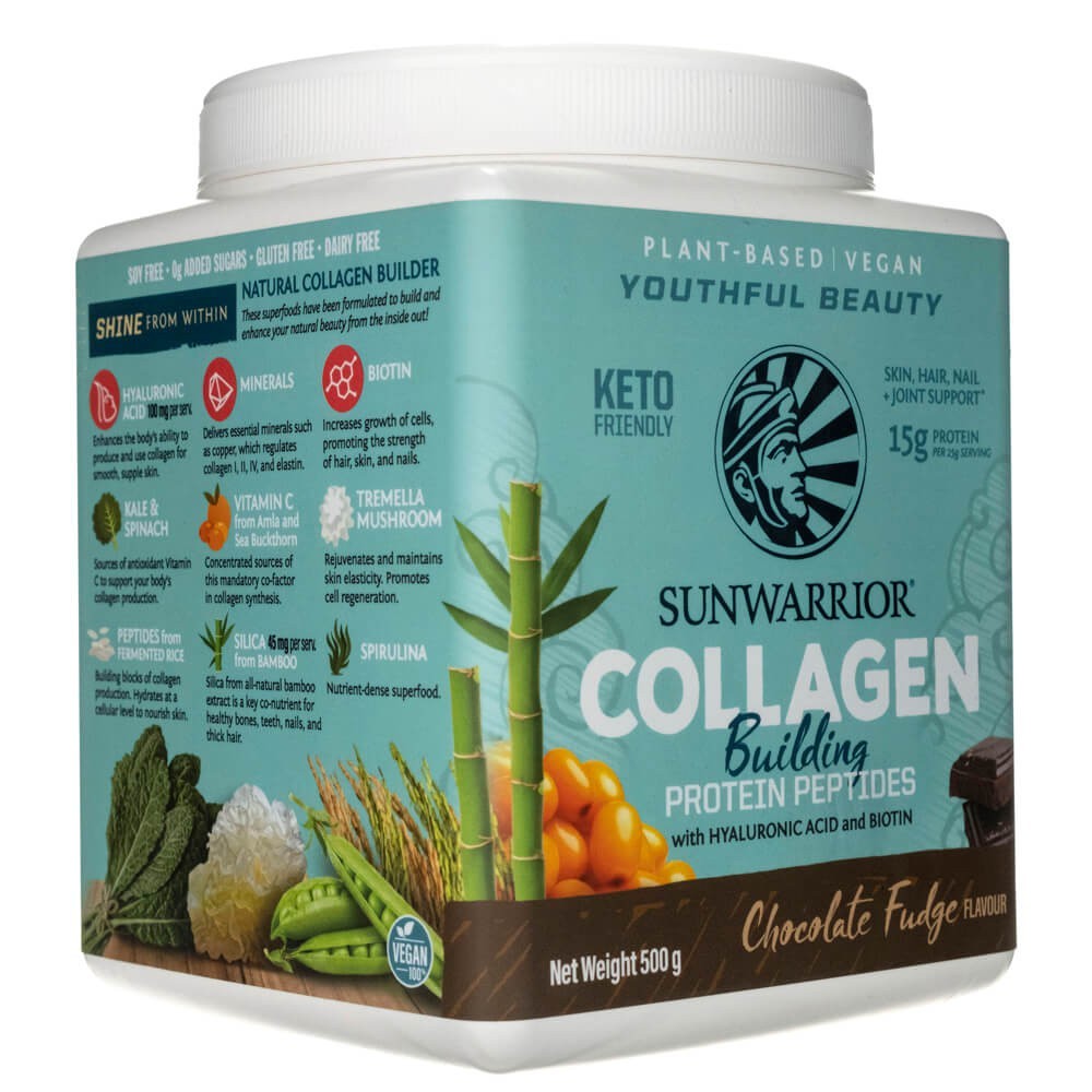 Šokoladas Sunwarrior Collagen Building Protein Peptides - 500 g