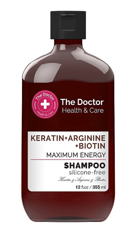 THE DOCTOR HEALTH & CARE Sampunas Maksimali energija, Keratinas + Argininas + Biotinas, 355 ml kaina