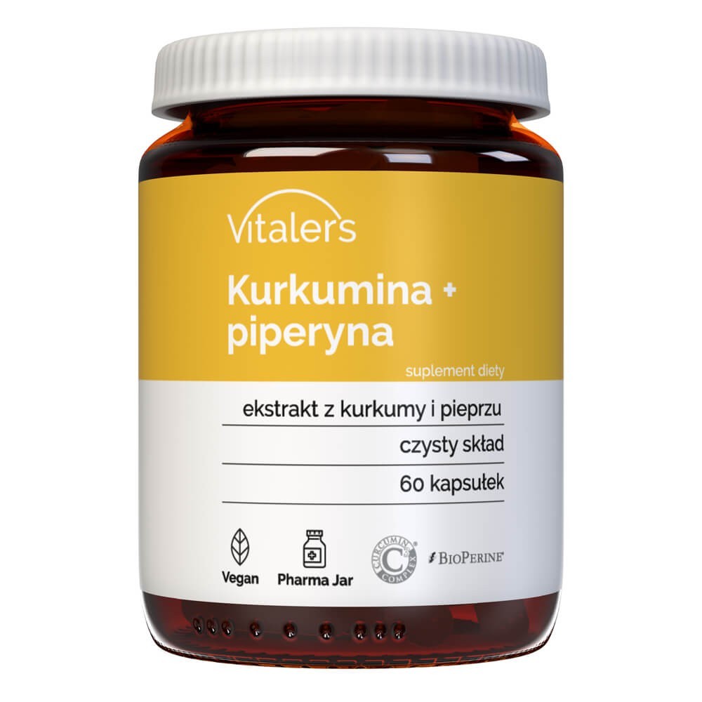 Vitaler's Curcumin + Piperine - 60 kapsulių