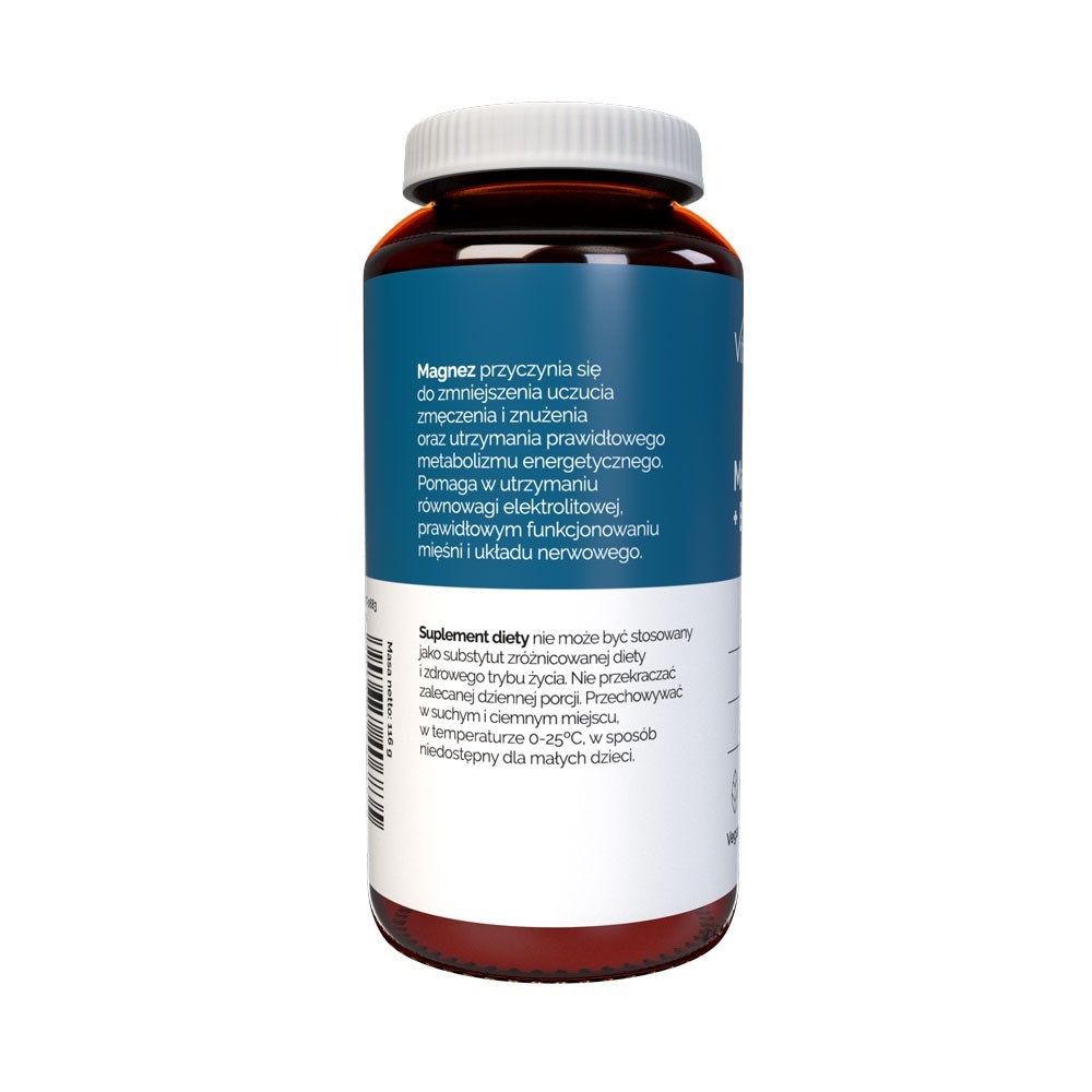 Vitaler's Magnesium 125 mg + vitaminas B6 - 120 kapsulių