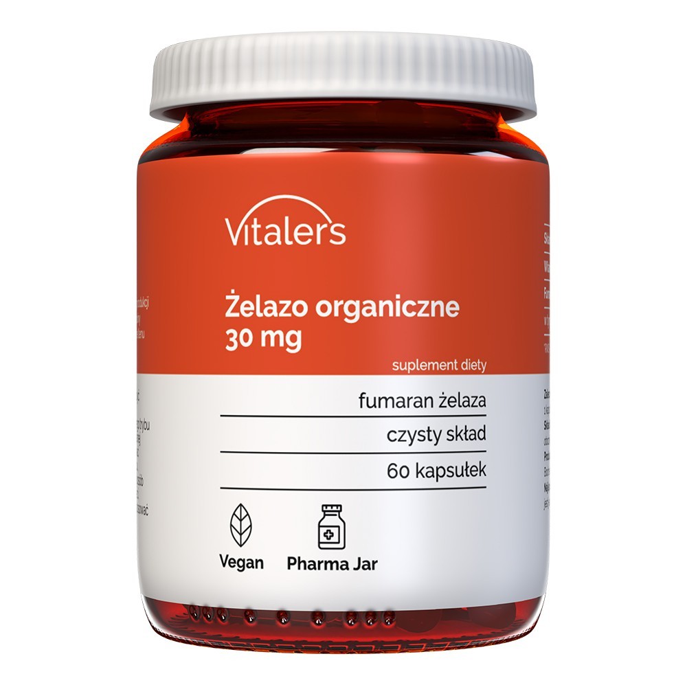 Vitaler's Organic Iron 30 mg – 60 kapsulių