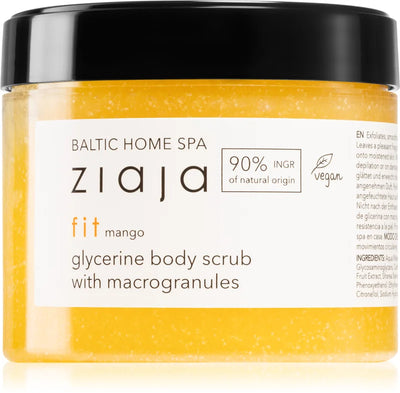 Ziaja Baltic Home Spa Fit Mango šveitiklis su stambiais grūdeliais su glicerinu, 300 ml