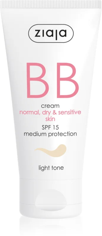 Ziaja BB kremas normaliai ir sausai odai, lengvesnio atspalvio, SPF15, 50 ml