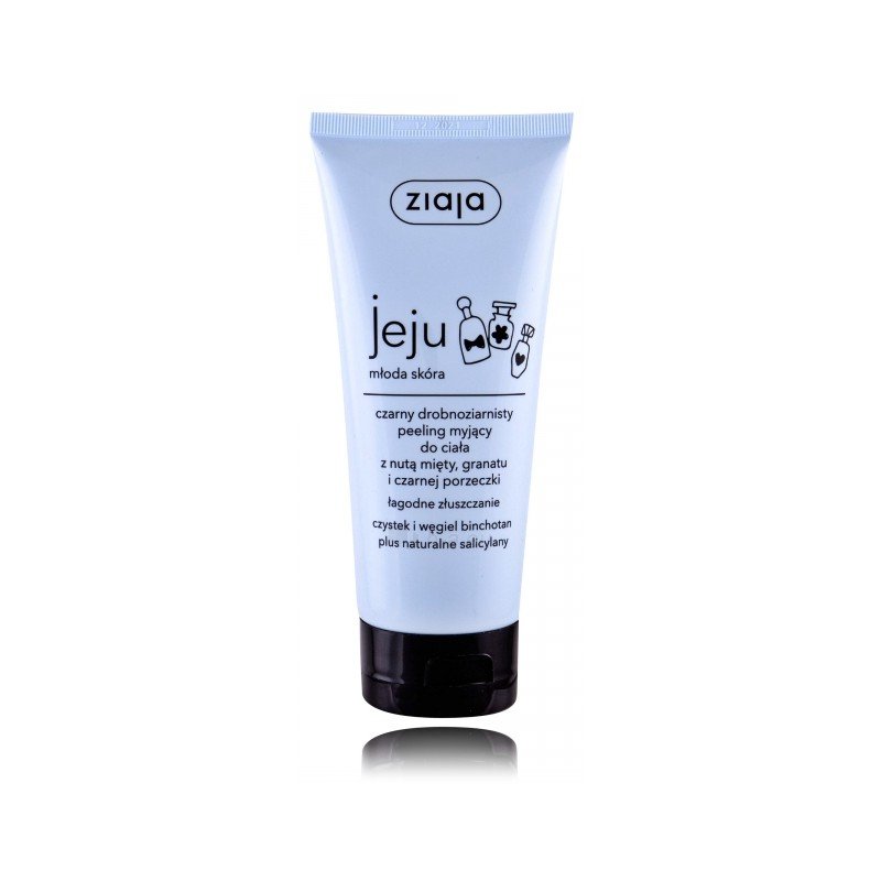 Ziaja Jeju Young Skin black smulkiagrūdis kūno šveitiklis, 200 ml