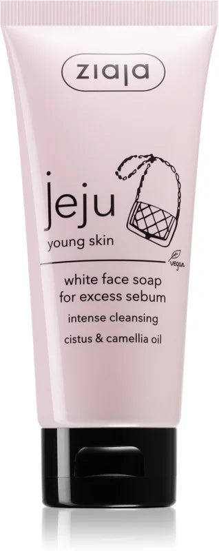 Ziaja Jeju Young Skin švelniai valantis muilas veidui, 75 ml