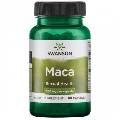 Swanson Maca 500mg 60 Kapsulių kaina