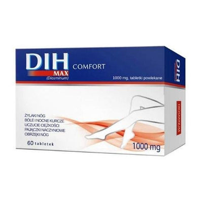 DIH MAX Comfort Diosminas 1000 mg , 60 tablečių kaina