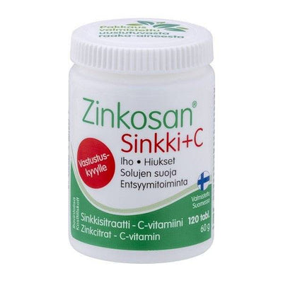 HANKINTATUKKU ZINKOSAN Cinko Citratas su vitaminu C, 120 tablečių kaina