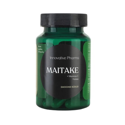 INNOVATIVE PHARMA MAITAKE + VITAMINAS C + FOLIATAI, emocinei būklei, 30 kapsulių kaina