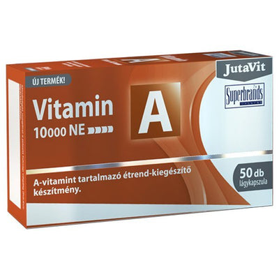 Jutavit Vitaminas A 10000TV, Maisto papildas, 50 kapsulių kaina