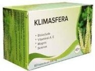 KLIMASFERA 500mg, maisto papildas moterims, 60 kapsulių kaina