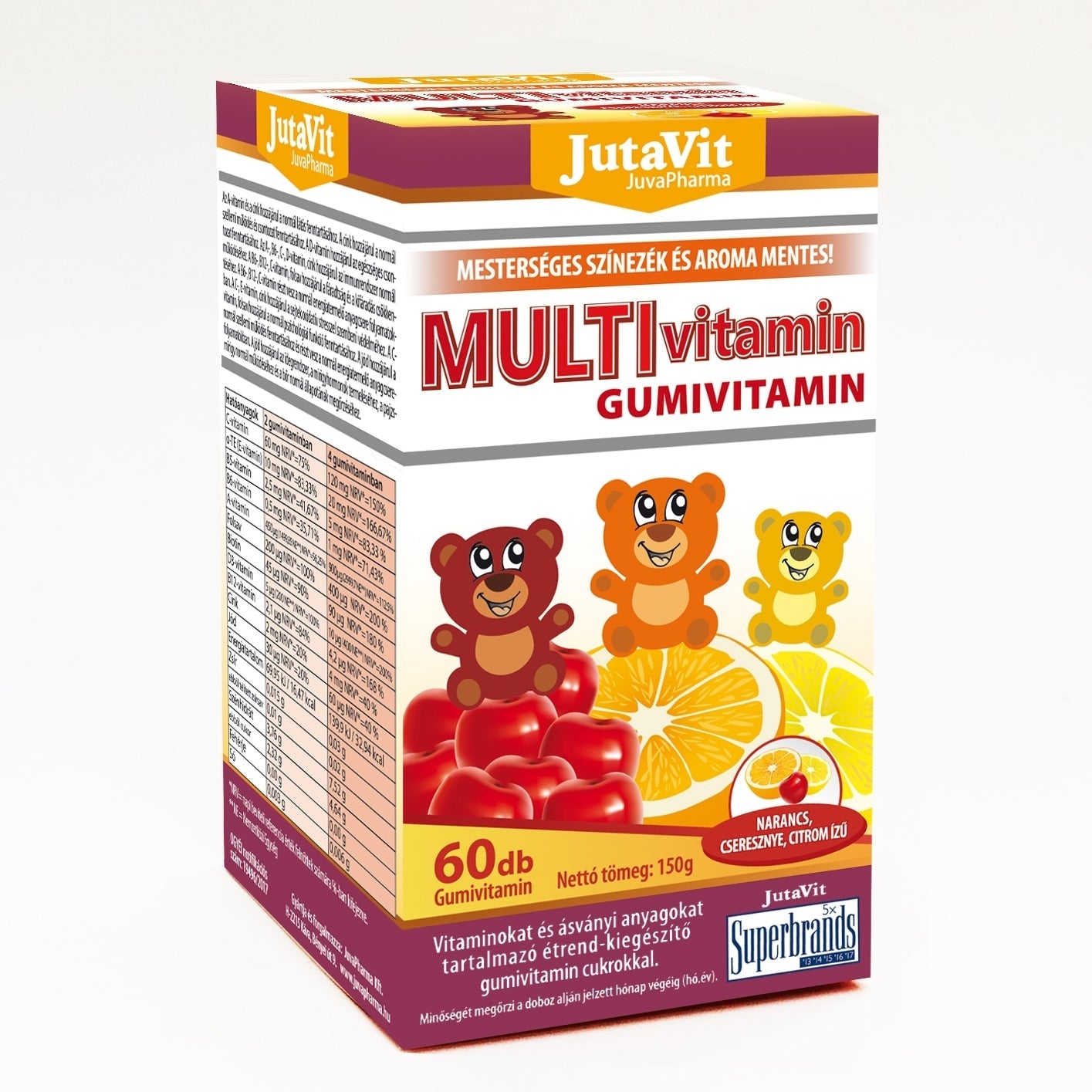 Maisto papildas Multivitaminai guminukai JutaVita vaikams, N60 - Maisto papildai Sveikata1.lt