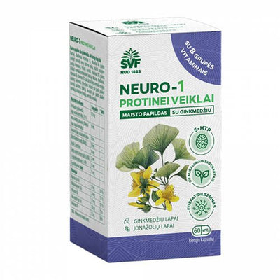 NEURO-1 PROTINEI VEIKLAI SU GINKMEDŽIU KAPSULĖS, 60 kapsulių kaina