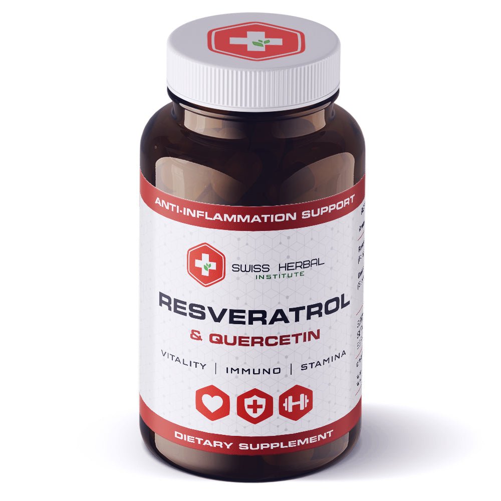 Resveratrolis + Kvercetinas Swiss Herbal 60 - Maisto papildai Sveikata1.lt