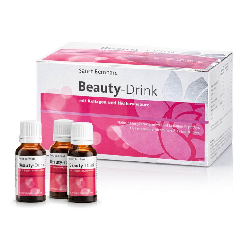 SANCT BERNHARD Beauty Drink kolagenas su hialuronu grožiui, 15 buteliukų - Maisto papildai Sveikata1.lt