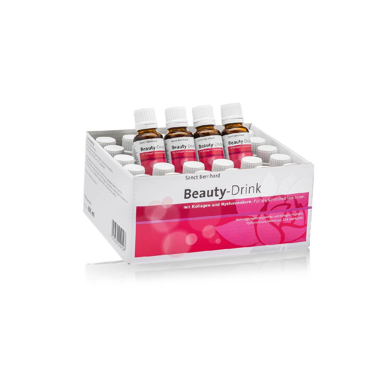 SANCT BERNHARD Beauty Drink kolagenas su hialuronu grožiui, 15 buteliukų - Maisto papildai Sveikata1.lt